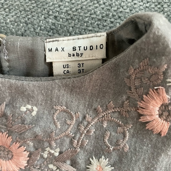 Zara Kids Grey Ruffle Sleeve Top - Picture 2 of 3